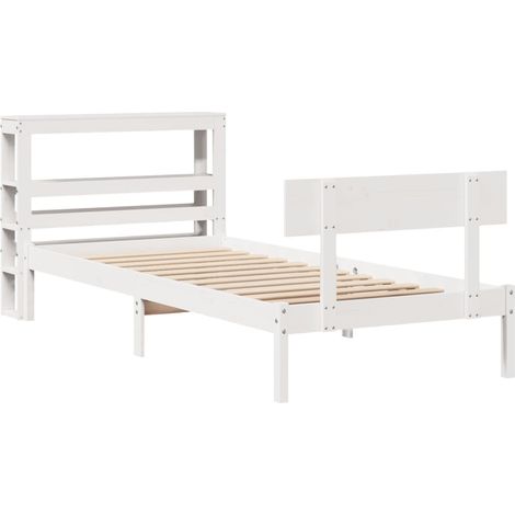 Maison Exclusive - Letto senza Materasso Bianco 90x200 cm Legno Massello di Pino