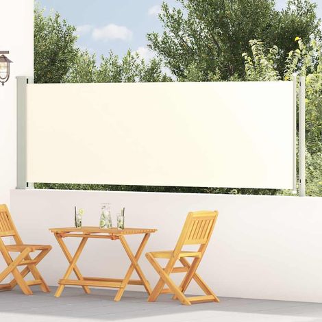 vidaXL Toldo lateral retráctil para patio crema 117x614 cm (1/5)