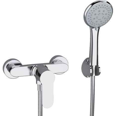 Grifo de ducha cromado monomando redondo para ducha Viar de Valaz (1/3)
