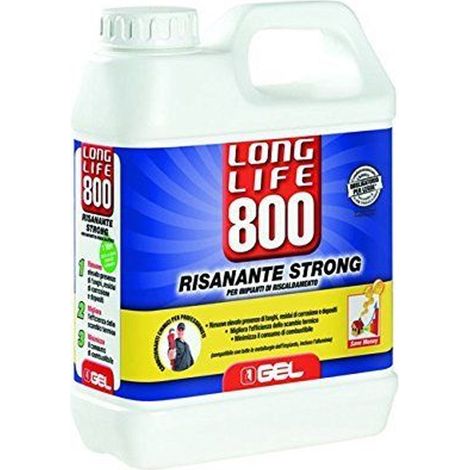 Risanante forte per impianti termici 1lt long life 800 GEL