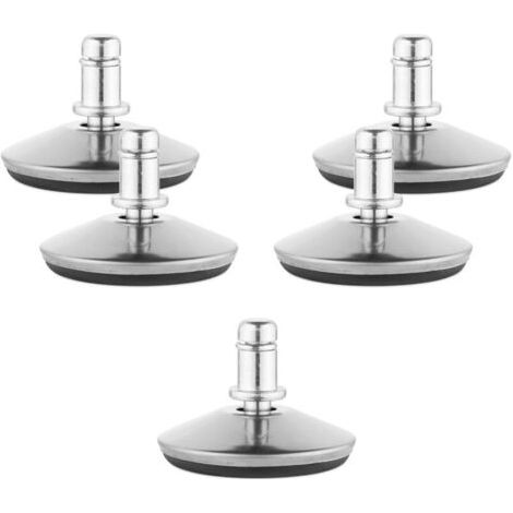Cloches pour chaise de bureau - Lot 5 embouts remplacement roulettes de chaise 11/22 mm - Pied de siège fixe avec patins pour sol dur (1/4)