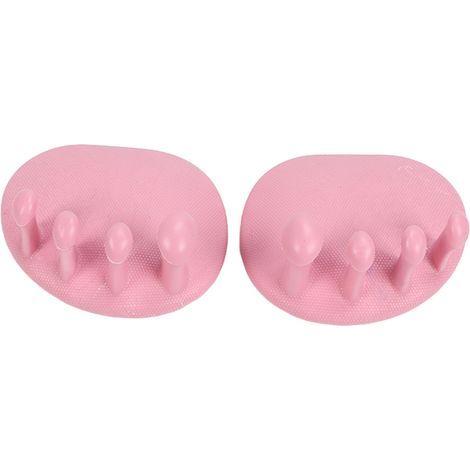 Set aus 2 Zehenspreizern, hohe Reibungskraft 30°, Gitterpunkt-Einlegesohlen für Meniskus, tragbarer und praktischer Körperkorrektor, rosa. (1/5)