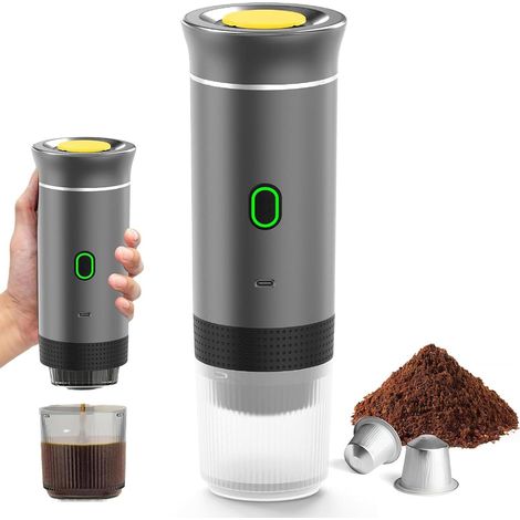 Machine à café portable, USB, 3 en 1, capsules, auto-chauffante (1/5)