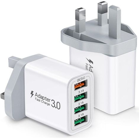 40-W-USB-Mehrfachladegerät für iPhone 15, 14, 13, 12, 11, 8, XR, Samsung S24 Ultra, S23, S22, S21, iPad, Xiaomi, Huawei