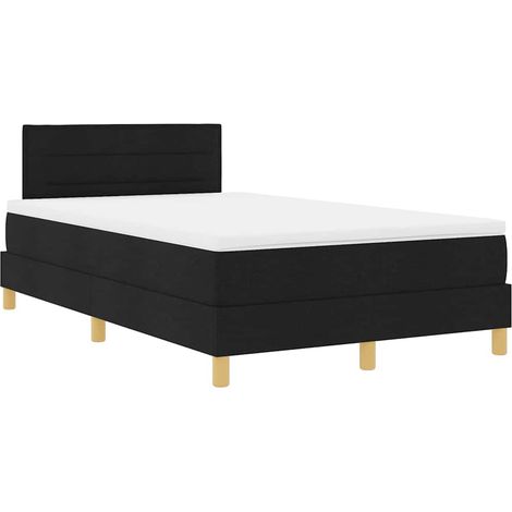 Maison Exclusive - Cama Box Spring LED con tiras LED Negro 120 x
