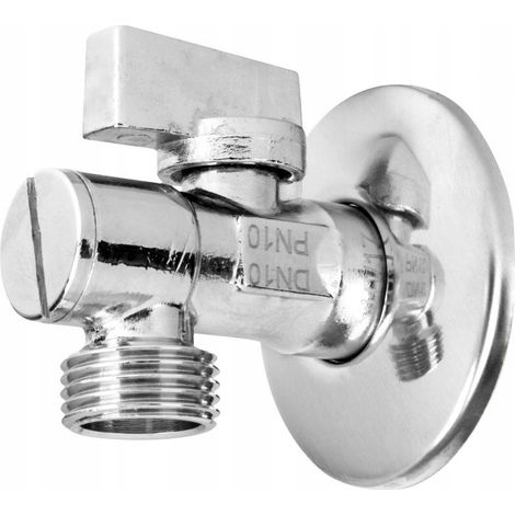 MINI VALVOLA A SFERA ANGOLARE CON FILTRO 1/2X3/4 CROMATA (1/2)