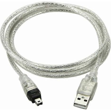 Câble adaptateur USB mâle vers Firewire IEEE 1394 4 broches mâle iLink pour caméscope Sony DCR-TRV75E (1/5)