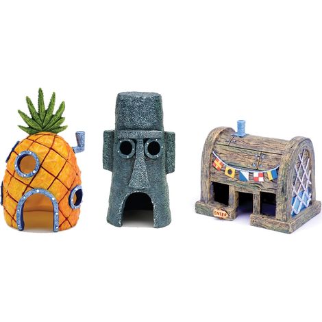 Ananas, Squidward Home et Le croustillant en résine Décoration d'aquarium et de Terrarium (1/5)