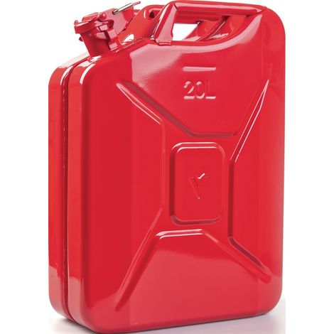 Kraftstoffkanister 20l Feuerrot RAL 3000 Stahlbl.0,9mm L345xB165xH470mm VALPRO