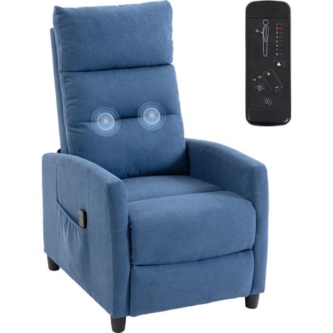 Beyamis Chaise de massage manuelle inclinable 160°, Bleu foncé (1/5)