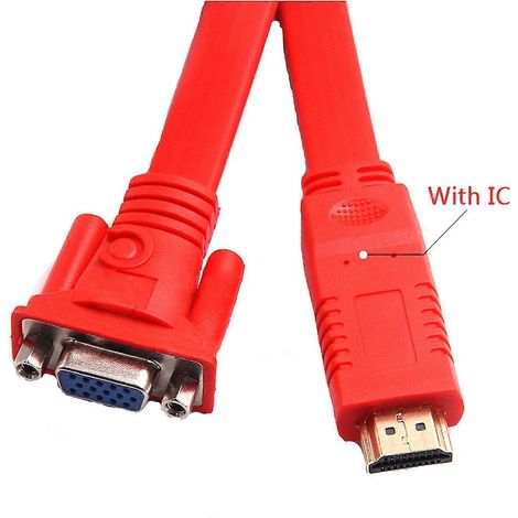Câble adaptateur audio HDMI vers VGA 1080p 15 broches pour vidéo TV. (1/5)