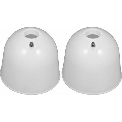 Abat-jours Compatibilité Large en Pvc Blanc Lot de 2 et Installation Facile, Protection Anti-poussière pour Ventilateur de Plafond pour Intérieur (1/5)