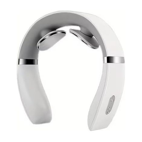 Massaggiatore elettrico portatile per collo e spalle, 15,6 cm x 15,9 cm, bianco