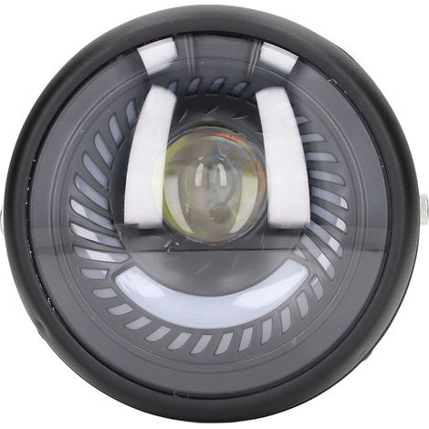 GARRYFIZH Phare LED rétro rond de 6,5 pouces pour motos et scooters, étanche IPX66