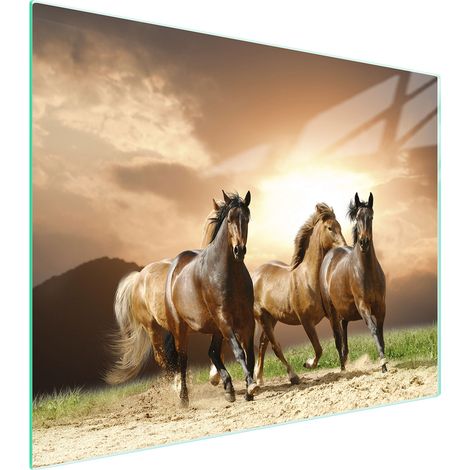 Glasschneidebrett 52x40 Pferde (1/5)