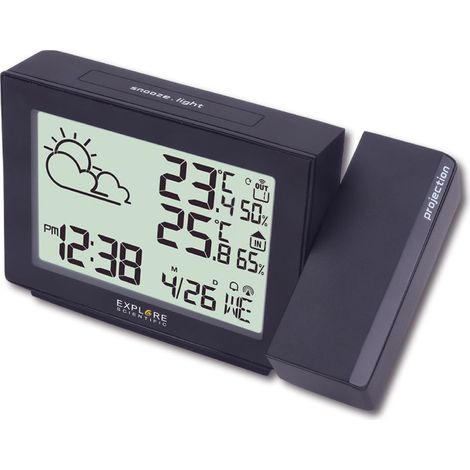 EXPLORE SCIENTIFIC Orologio A Proiezione Con Sensore Meteo Ed Esterno (1/2)
