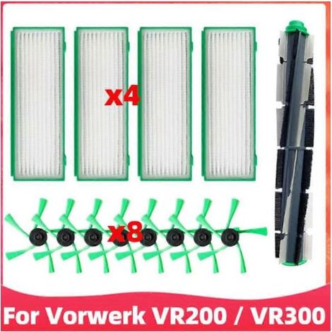 Accessoires pour aspirateurs Vorwerk Kobold VR200 et VR300 : brosse latérale rotative, filtre HEPA, accessoires extrêmement résistants (1/5)