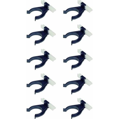 – Lot de 10 clips de plinthe en plastique noir Ø 34mm – Fixation rapide pour plinthes en bois et PVC – Base de 55x10mm