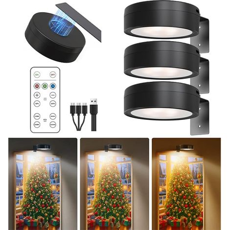 Lámpara LED para exposiciones de arte - Fuente de alimentación recargable - Lámpara magnética para pintores - Con control remoto - Lámpara inalámbrica para decoración de paredes interiores (1/2)