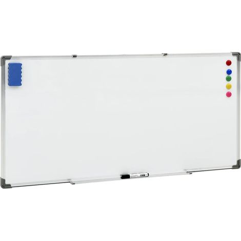 Tableau blanc magnétique, blanc, 110 x 60 cm, acier