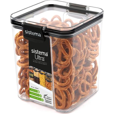 Sistema Ultra Contenitori ermetici per dispensa e cucina 920 ml Impilabili Con clip Privi di BPA (1/4)