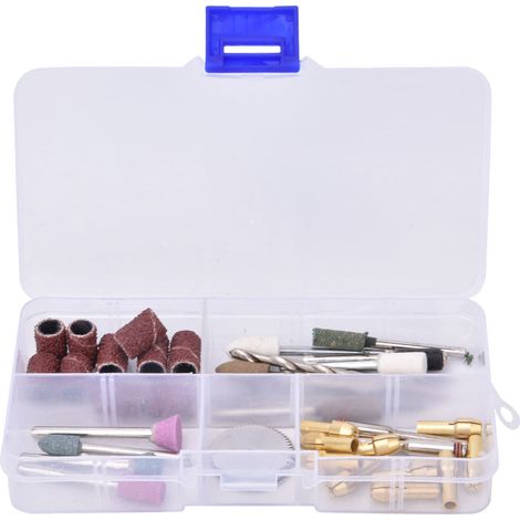 Lot de 46 accessoires universels pour outil multifonction 18V/3.6V, kit de ponçage, polissage, coupe et perçage pour meuleuse (1/5)