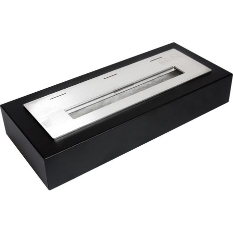 Bioethanol-Kamineinsatz 36 cm – Freistehender Bioethanol-Kamin, Schwarz Matt, 2 kW, Edelstahlbrenner 1 L (1/5)