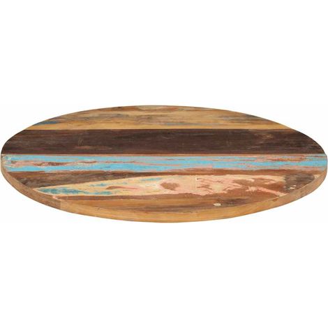 Maison Exclusive - Dessus de table rond 80 cm 25-27 mm Bois de récupération solide (1/5)