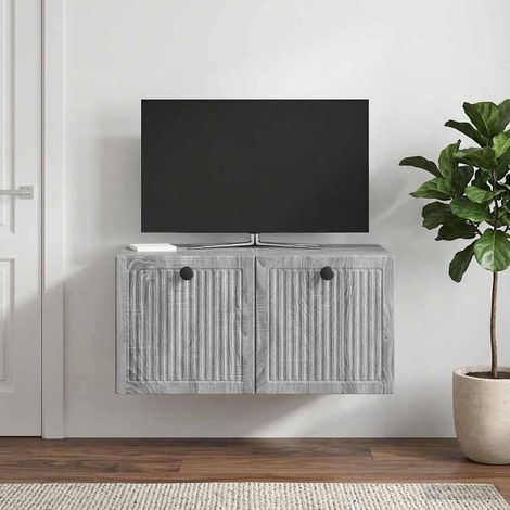Wandmontierter TV-Schrank Graues Sonoma 59,5 x 41 x 30 cm (1/5)