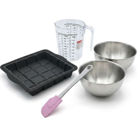 Set de 5 ustensiles de pâtisserie moule à gâteaux bols spatule pâtisserie et verre doseur Silicone fibre de verre Silicone fibre de verre Zenker Silicone fibre de verre (1/5)