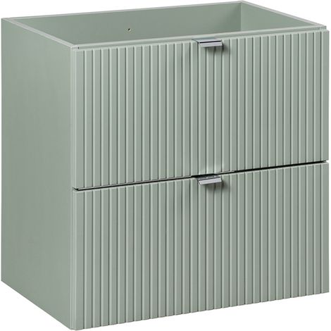 Waschtischunterschrank 60cm Jade mit 2 Schubladen, Grün