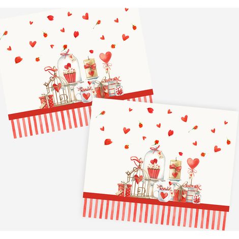 Tovaglietta americana idrorepellente set 2 pezzi Secret Love (1/2)