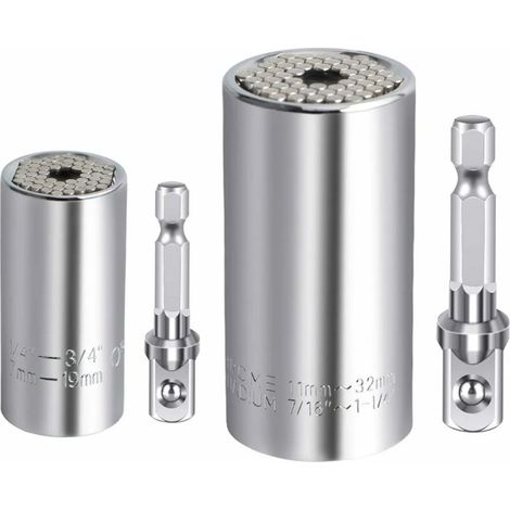 Kit de clé à douille universelle 7-19mm,11-32mm douille de perçage clé universelle outil Multi - mains clé à douille universelle