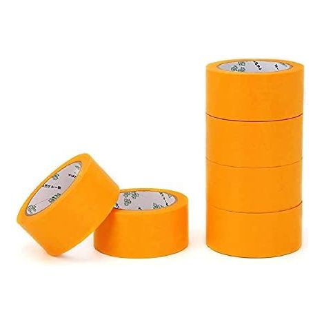 Youyijia 6PCS 50mm x 50m Goldband Abdeckband Klebeband Kreppband Entfernbares Band für Automotive Dekoration Malerarbeiten Ohne Lösungsmittel (1/5)