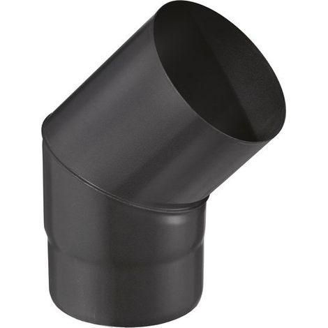 Emaillierter 45° Winkelbogen - zum Anschluss - Durchmesser 125 mm - Länge 13 cm - Wandstärke 0,7 mm JONCOUX