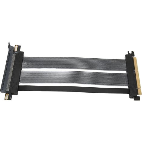 Câble Rallonge Graphique Noir PCIe 4.0 16X 20cm pour RTX 3090, RTX 3080, RTX 3070 (1/5)