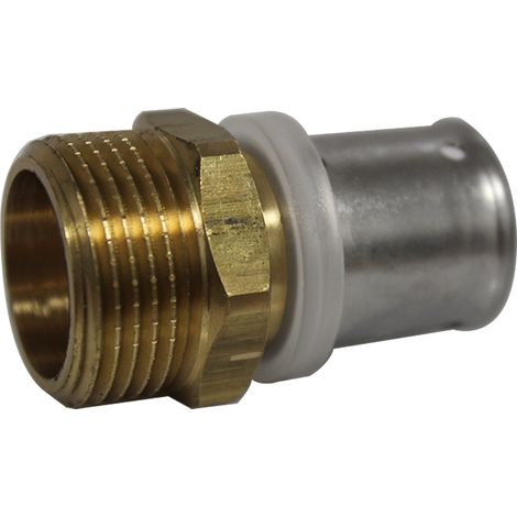 Raccord multicouche à sertir droit mâle (20/27) 3/4" - Ø20x2,0 - MULTIPEX (1/3)