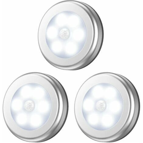 QORVA-Rails de spots Lampe Détecteur de Mouvement, Lampe LED Detecteur Placard, Lampe Escalier, Lampe d'armoire, Alimenté par Batterie, pour Escalier, Armoires, Placards, Facilité d'installation - 3 P (1/5)