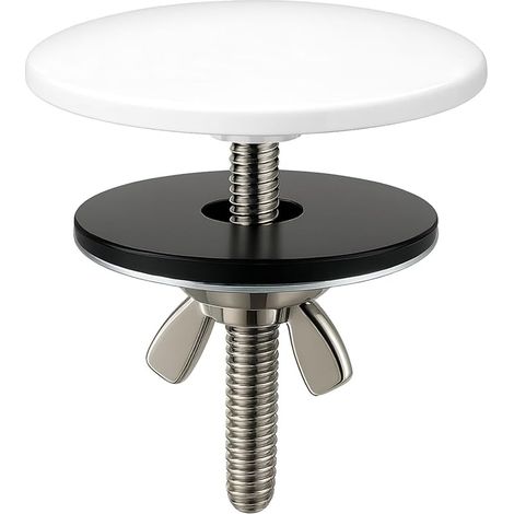 Cache Trou Evier Blanc, Laiton Massif Bouchon Trou Evier, 50 mm Cache Trou Evier, Stopper for Kitchen and Home Bathroom Couvercle Trou Evier (Blanc)