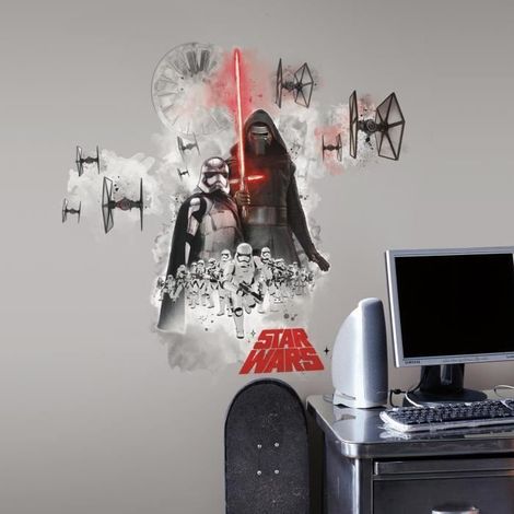 STAR WARS LES VILAINS - Stickers repositionnables géants les vilains de Star Wars Épisode VII 42x76 (1/4)