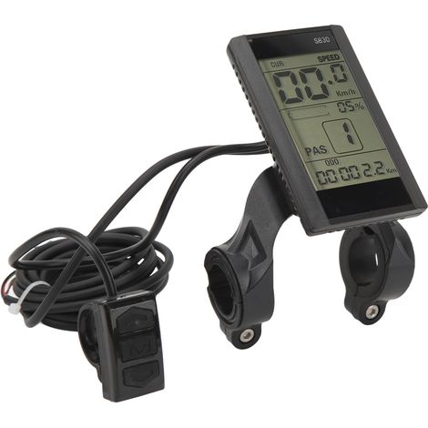 Écran LCD multifonctionnel étanche 22,2 mm S830 pour vélo électrique 24 V, 36 V et 48 V, compatible avec les accessoires de personnalisation. (1/5)