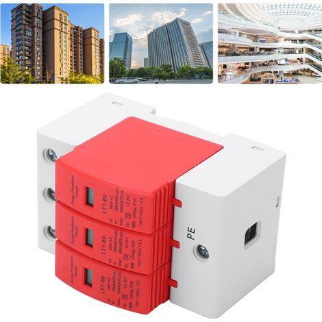 Parafoudre LT1-60 385 V CA, 3 pôles, 30 kA-60 kA, interrupteur de protection contre les surtensions (1/5)