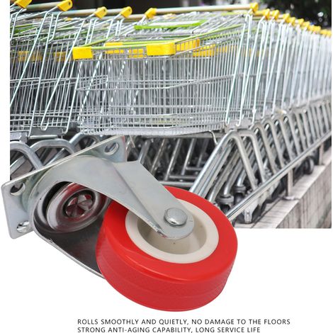 4 roulettes pivotantes à platine capotées en PVC 2 pouces pour meubles et chariots (1/5)