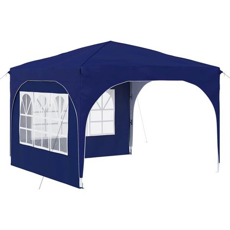 Tente de réception portable 290 x 290 x 245 cm, bleue (1/2)