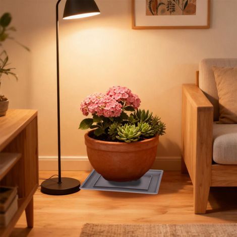 Bac à Fleurs Rectangulaire avec Soucoupe Grand Format - Design Épuré et Élégant avec Système de Drainage - Pot pour Succulentes Renforcé en Plastique Recyclé Durable - 1 Pièce (1/4)