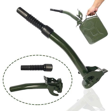 Tuyau de remplissage flexible pour bidon d'essence de 5 L, 10 L, 20 L ou 30 L (compatible avec les bidons métalliques de 20 L). (1/5)