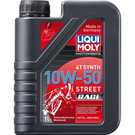LIQUI MOLY 1502 HUILE SYNTHÉTIQUE POUR MOTO À MOTEUR 4 TEMPS 10 W-50, 1 L LIQUI MOLY GMBH 20066