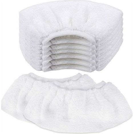 8 PCS Nettoyage à la Vapeur en Microfibre Lingette Balai Vapeur karcher Bonnette Microfibre Chiffon pour Buse à Main Universel Serpillière Remplacement pour Nettoyeur Vapeur SC2 SC3 SC4 SC5 (1/4)