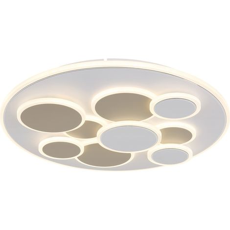 Lampada da soffitto a LED, CCT, dimmerabile, luce notturna, telecomando, D 48,5 cm (1/5)