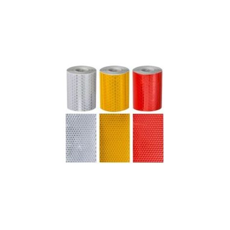 3 rouleau ruban réfléchissant adhésif 3m x 50 mm, bande autocollants reflechissante réflecteur de rayon de vélo catadioptre, pour véhicules voitures remorques vélos casques Crezuo (1/5)